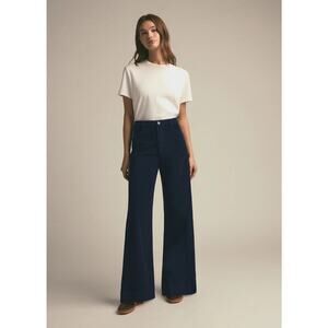 $228 New Favorite Daughter Mischa Cord Wide Leg - Navy - 25